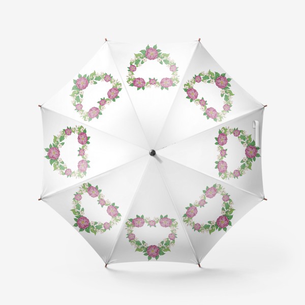 Зонт «Цветочная рамка в форме сердца»