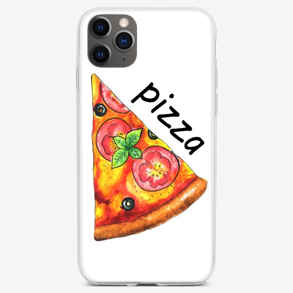 Чехол iPhone «Вкусный кусочек пиццы с сыром »