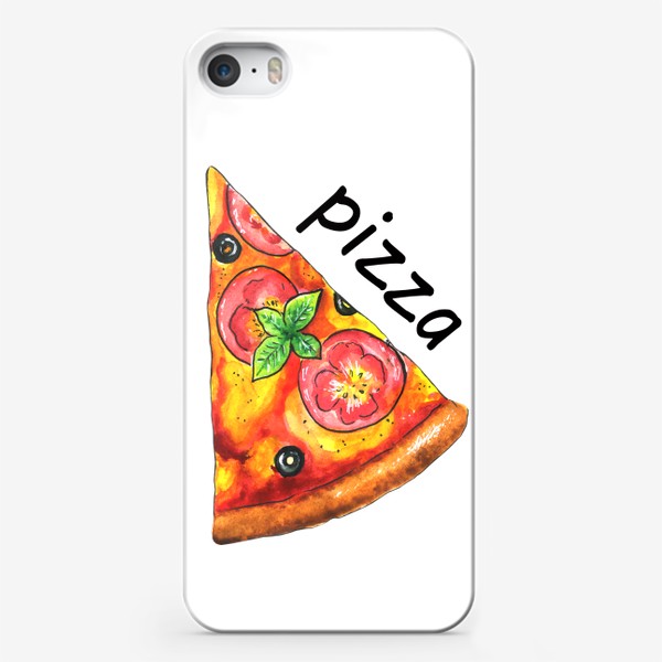 Чехол iPhone «Вкусный кусочек пиццы с сыром »
