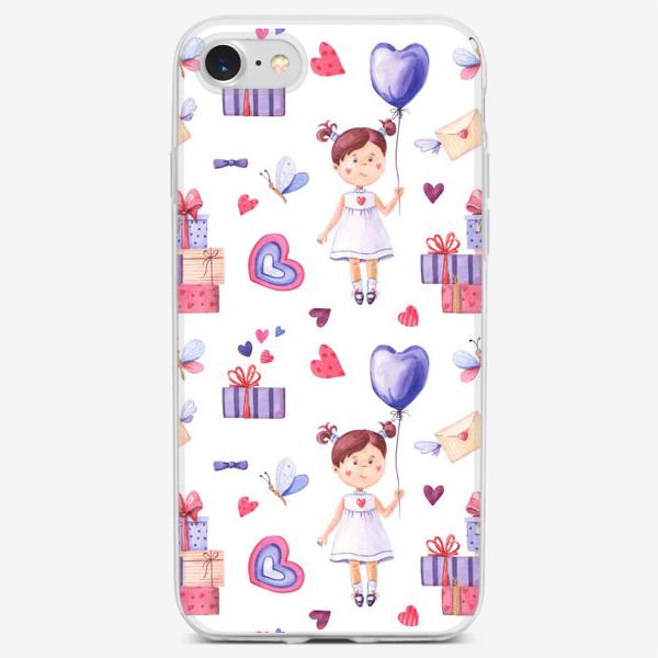 Чехол iPhone «Девочка с шариком. День влюбленных»
