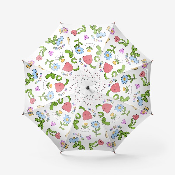 Зонт «Абстракция (цветы,грибы) /Be Kind»