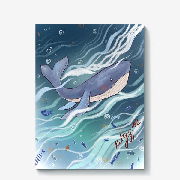 Холст «Синий кит»