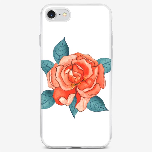 Чехол iPhone «Алая роза»
