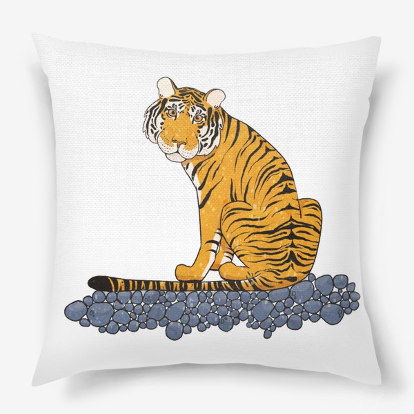 Подушка «Тигр сидит на берегу»