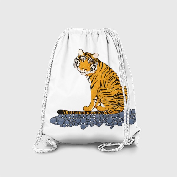 Рюкзак «Тигр сидит на берегу»
