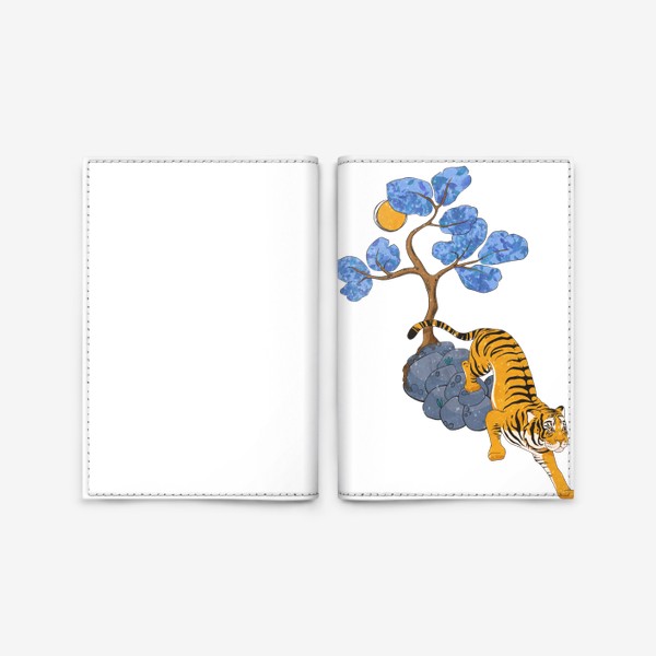Обложка для паспорта «Крадущийся тигр»