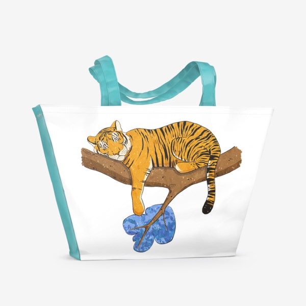 Пляжная сумка «Тигр на ветке»
