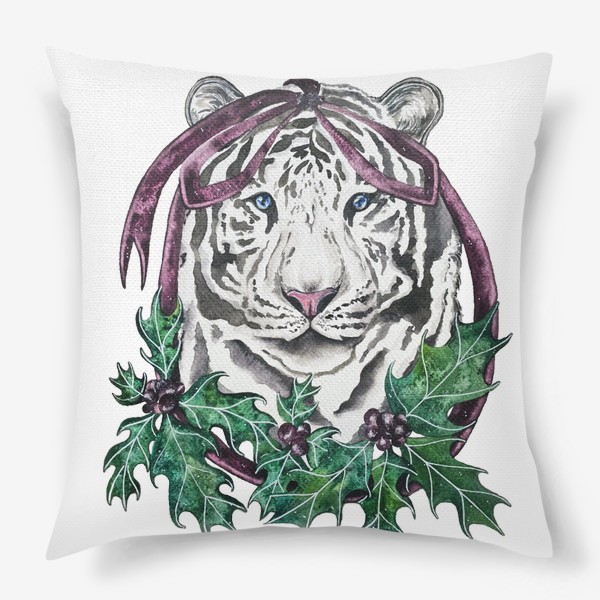 Подушка «Тигр в остролисте»