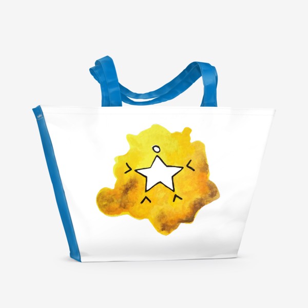 Пляжная сумка «Звезда Звездочка Символ Простой рисунок»