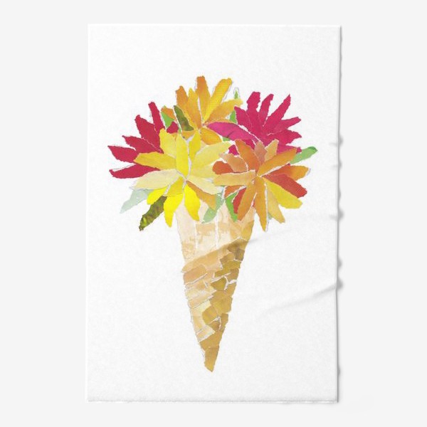 Полотенце «Весенние цветы. Мороженое. Лето»