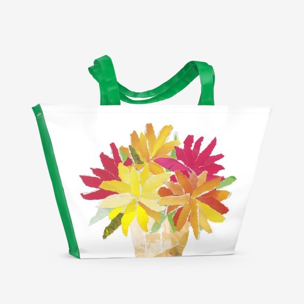 Пляжная сумка &laquo;Весенние цветы. Мороженое. Лето&raquo;