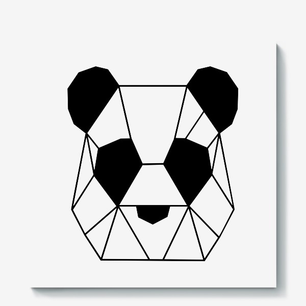 Холст «Панда. Геометрия»