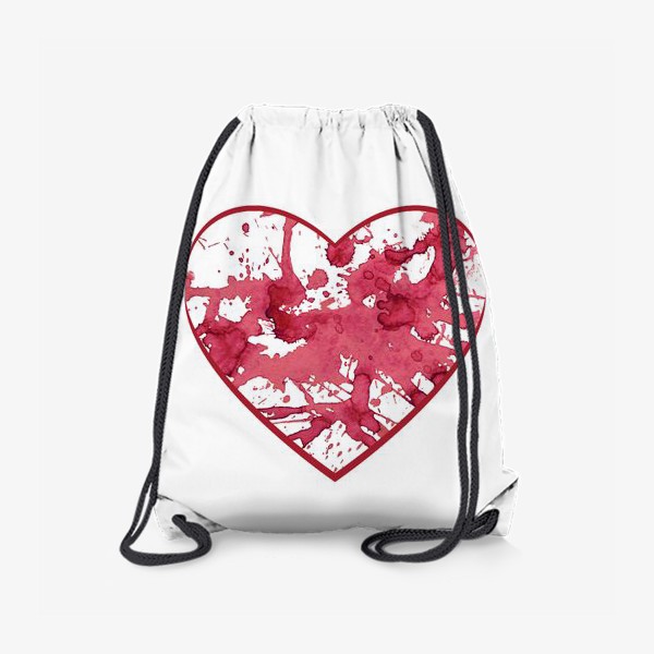 Рюкзак «Сердце красное абстрактное»