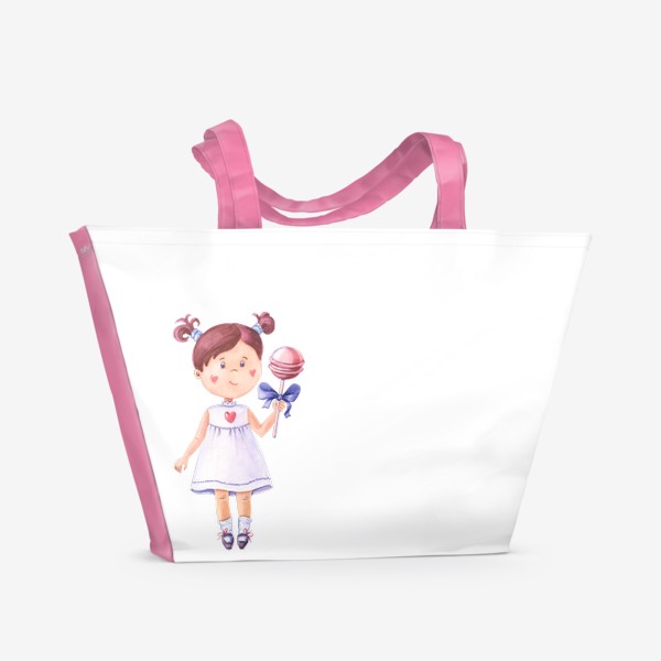 Пляжная сумка «Девочка с конфетой»
