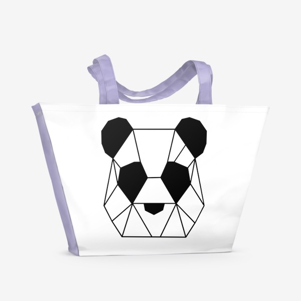 Пляжная сумка «Панда. Геометрия»