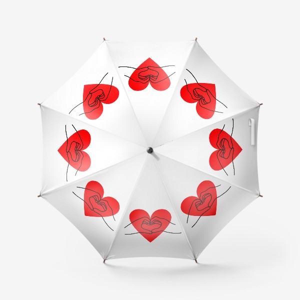 Зонт «Сердечко в руках»