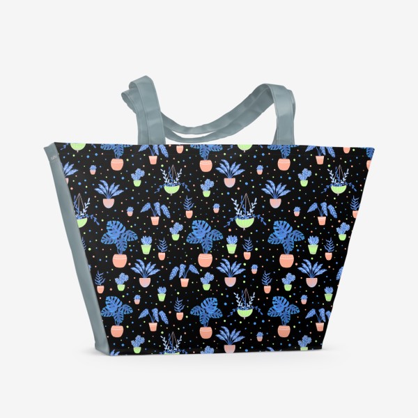 Пляжная сумка &laquo;Комнатные цветы/кактусы&raquo;