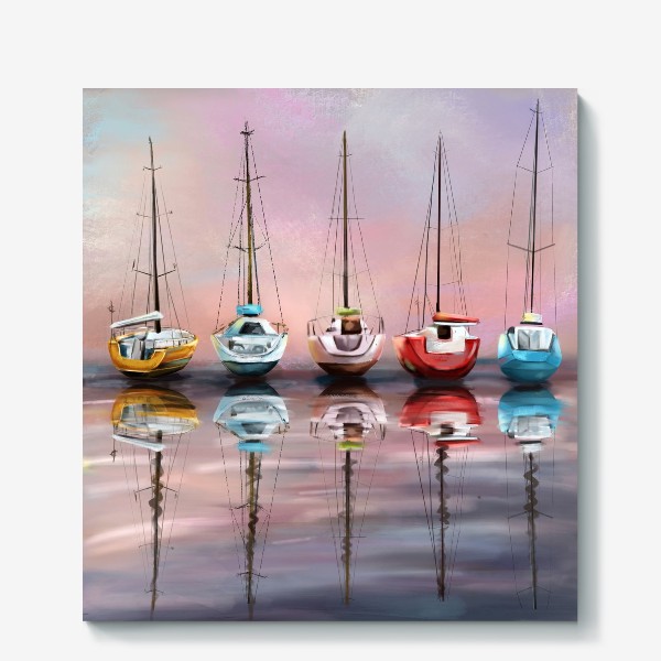 Холст «яхты digital oil painting »