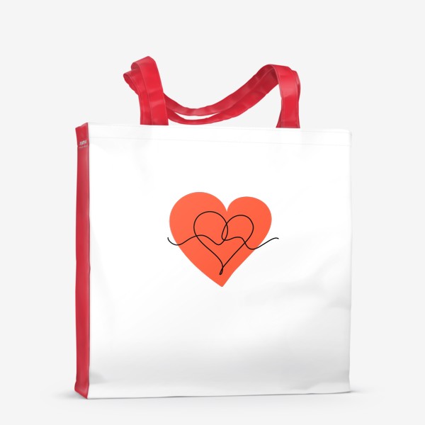 Сумка-шоппер «Line art heart»