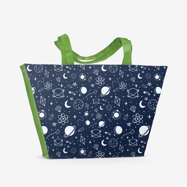 Пляжная сумка «Космос, планеты, созвездия, звезды »