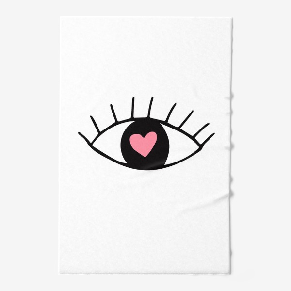 Полотенце «глаз с сердцем. любовь. день влюбленных»