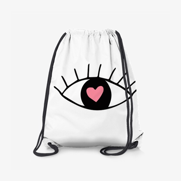 Рюкзак «глаз с сердцем. любовь. день влюбленных»