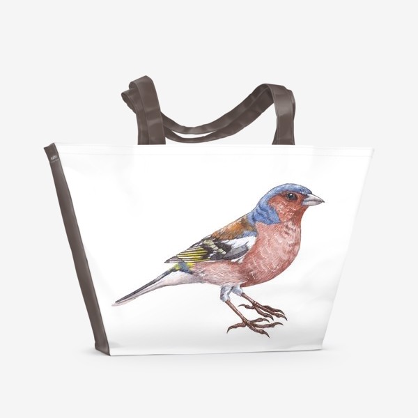 Пляжная сумка «Птицы. Зяблик»