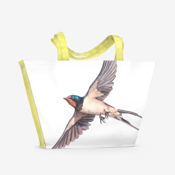 Пляжная сумка «Птицы. Ласточка»