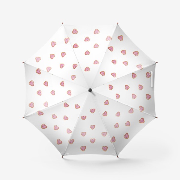 Зонт «Сердечки печенья. Паттерн»