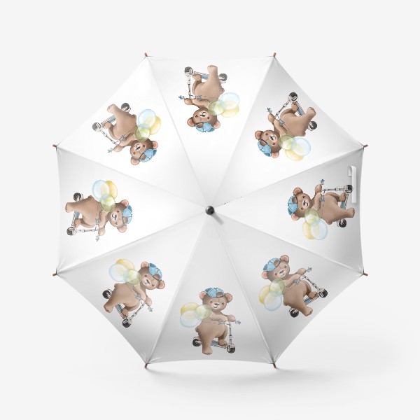 Зонт «Мишка на самокате»