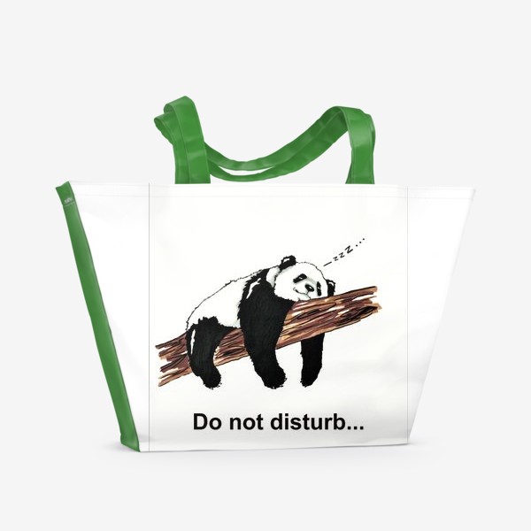 Пляжная сумка «Панда не беспокоить »