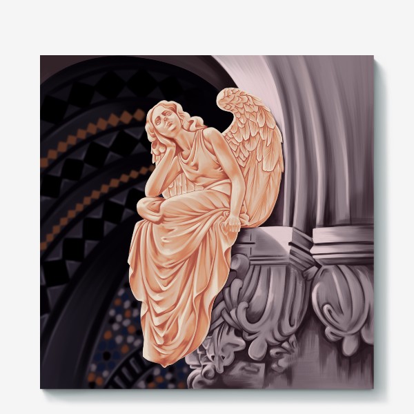 Холст «Скульптура ангела»
