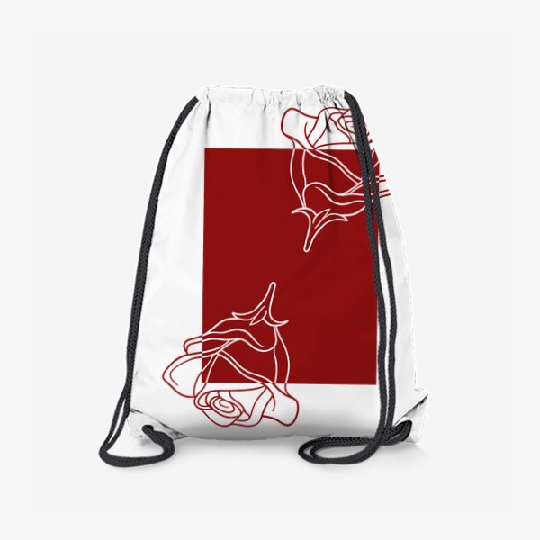 Рюкзак «Цветы красный»