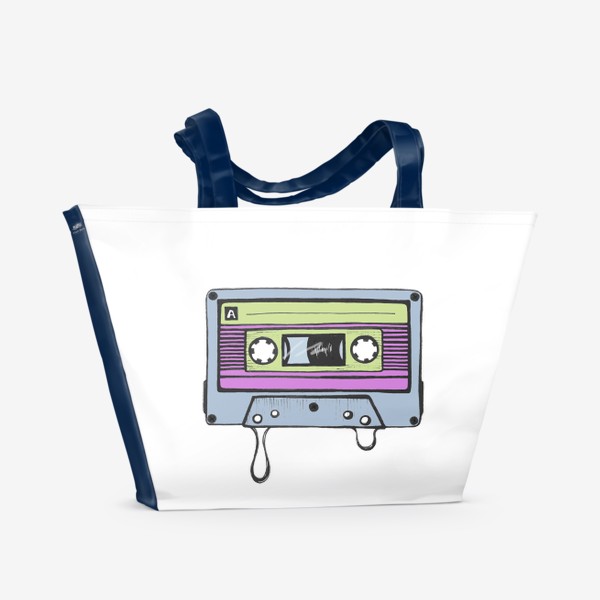 Пляжная сумка «Винтажная кассета»