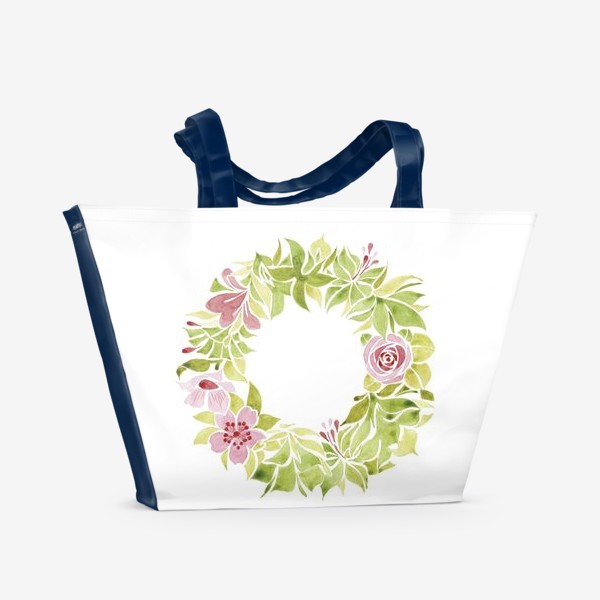 Пляжная сумка «Венок из цветов»