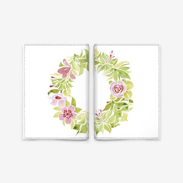 Обложка для паспорта &laquo;Венок из цветов&raquo;