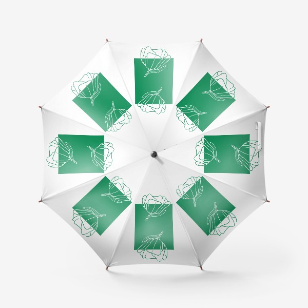 Зонт «Цветы зеленый»