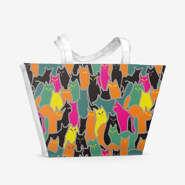 Пляжная сумка «Цветная котовасия»