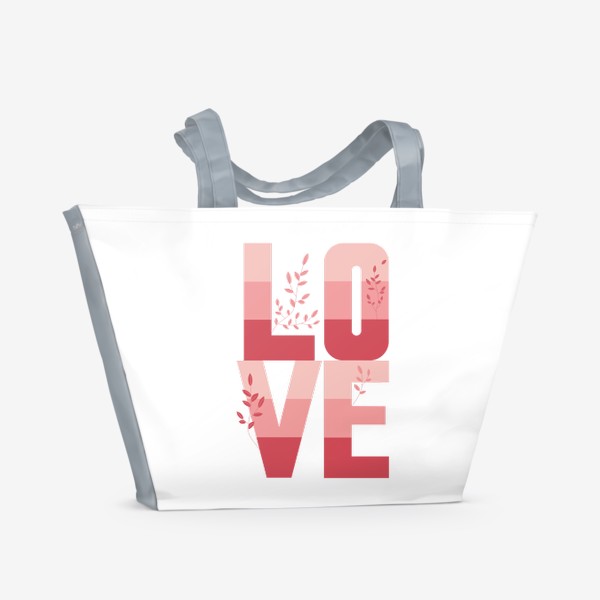 Пляжная сумка «Надпись LOVE»