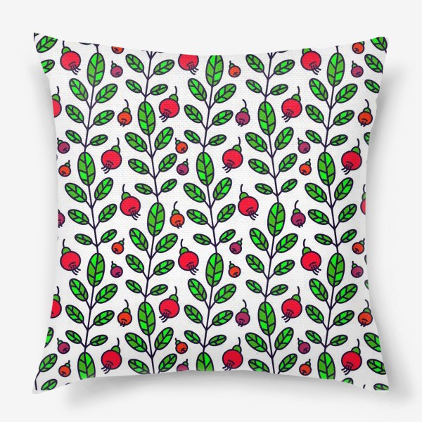Подушка «Красные ягоды»