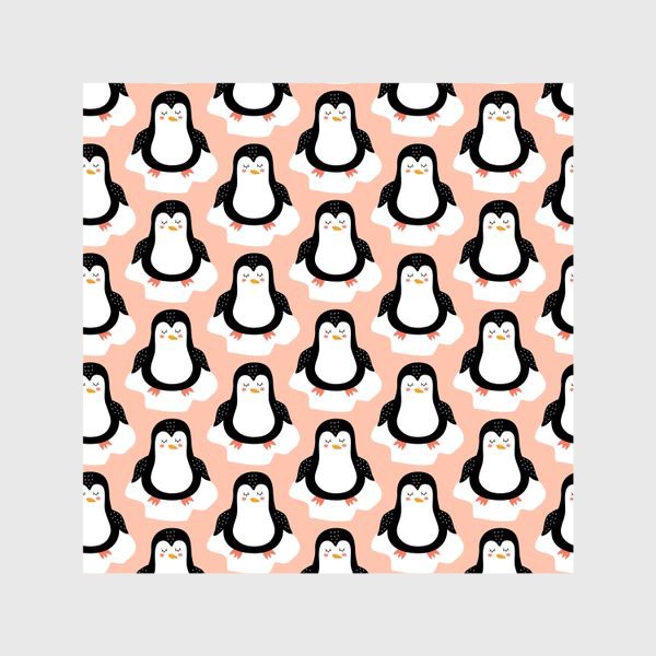 Шторы «Милые пингвины паттерн»