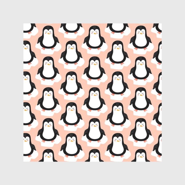 Скатерть «Милые пингвины паттерн»