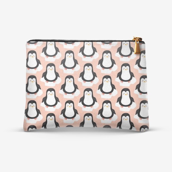 Косметичка «Милые пингвины паттерн»
