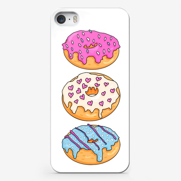 Чехол iPhone «Сладкие пончики»