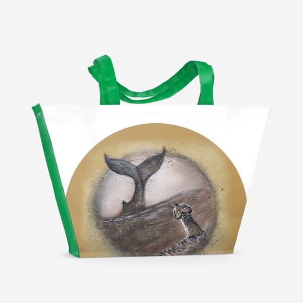 Пляжная сумка «Кит и Ласка»