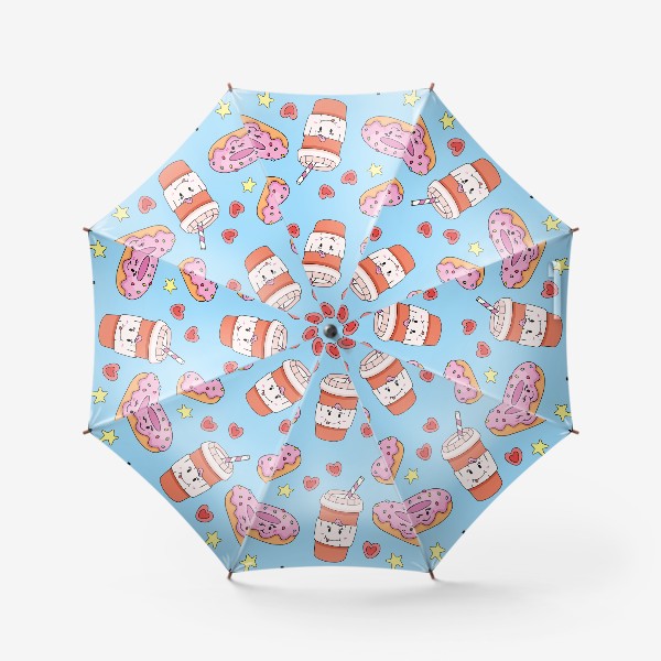 Зонт «Кофе и пончики»