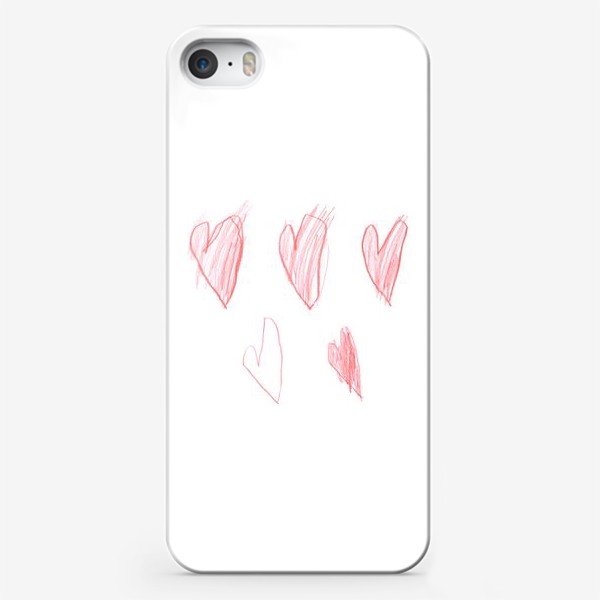 Чехол iPhone «Сердечки карандаш»
