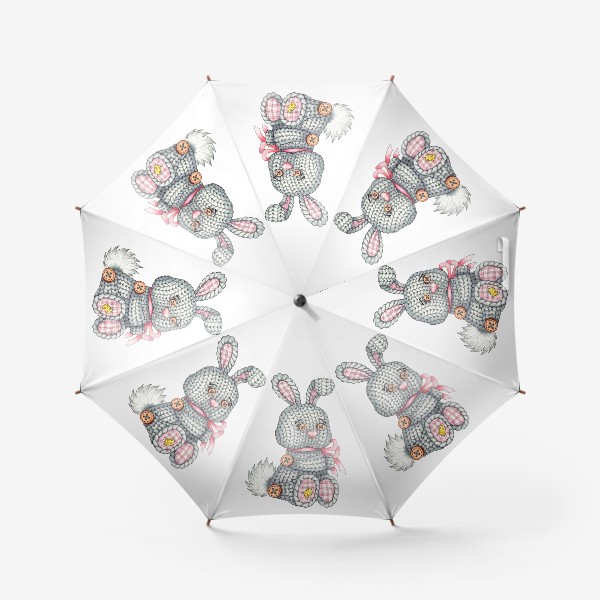 Зонт «Вязаная игрушка кролик»