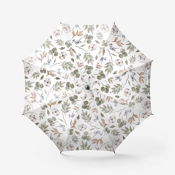 Зонт «Хлопок и листья»