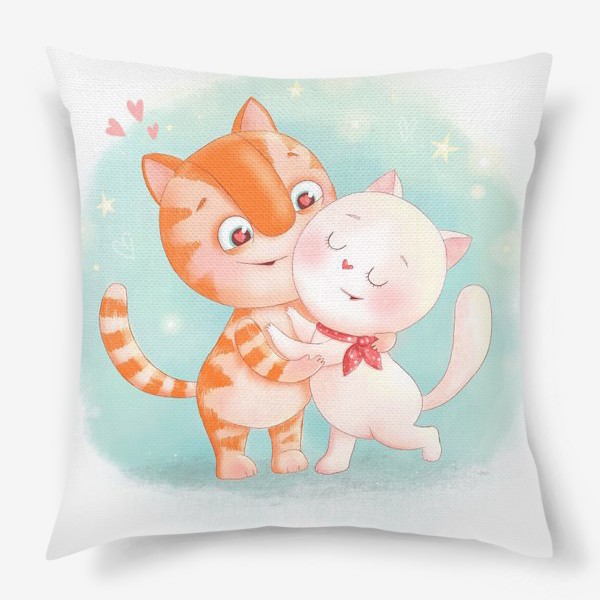 Подушка «Влюбленные котики»